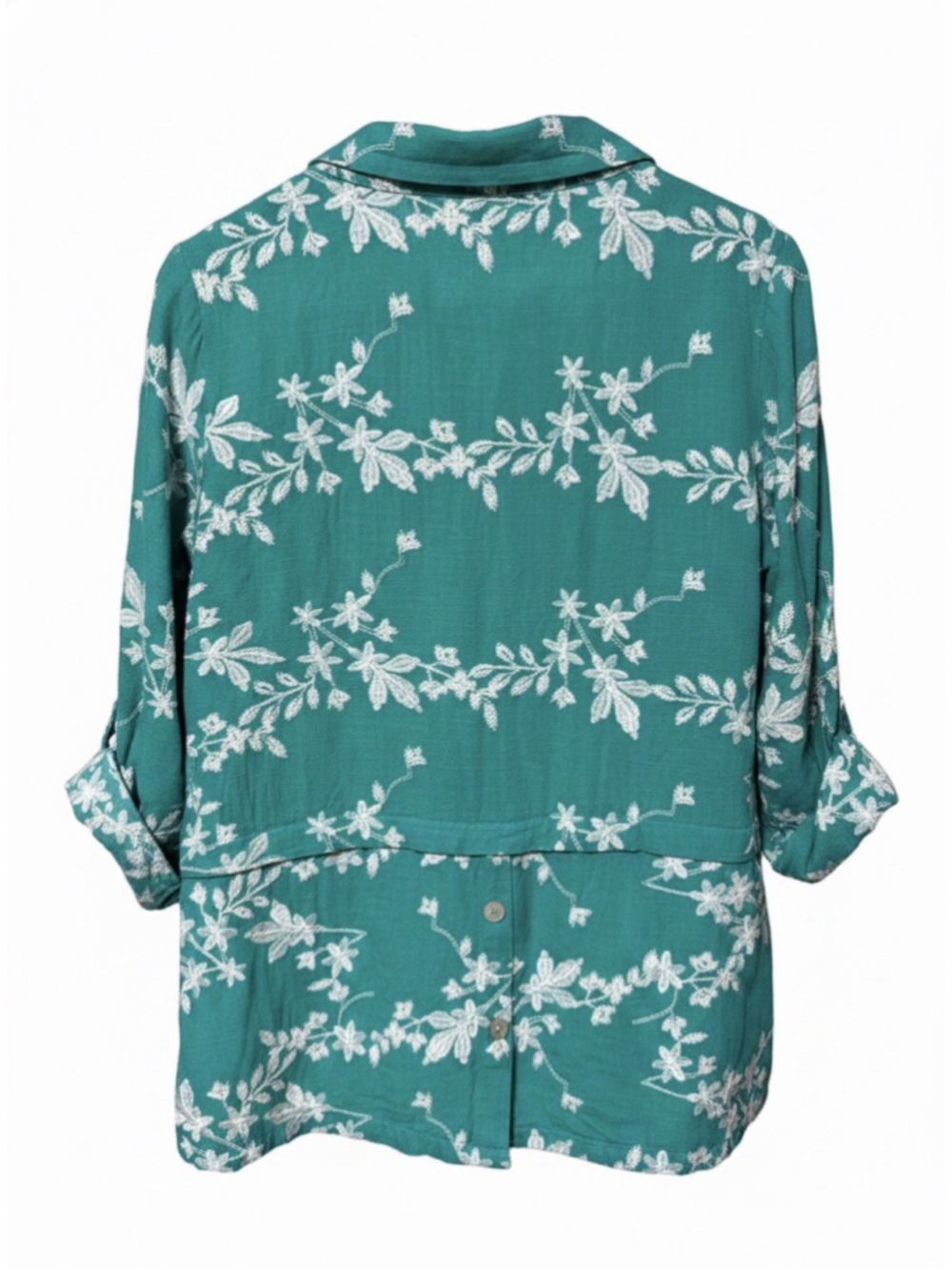 Soft Surroundings Women's Floral Embroidered Blouse Colorful Boho, Long Sleeve - Picture 3 of 15